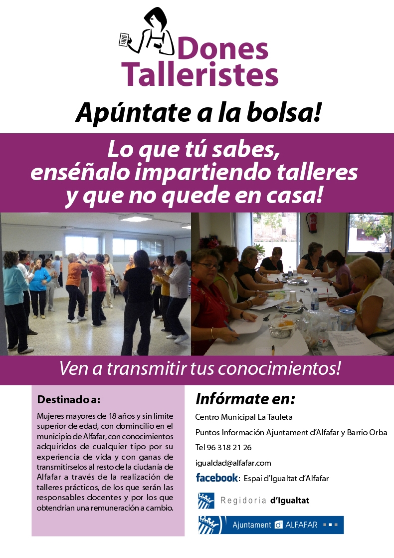 dones talleristes de alfafar dones talleristes de alfafar