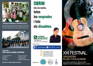 Alfafar el XXI Festival de Orquestas de Pulso y Púa Alfafar el XXI Festival de Orquestas de Pulso y Púa