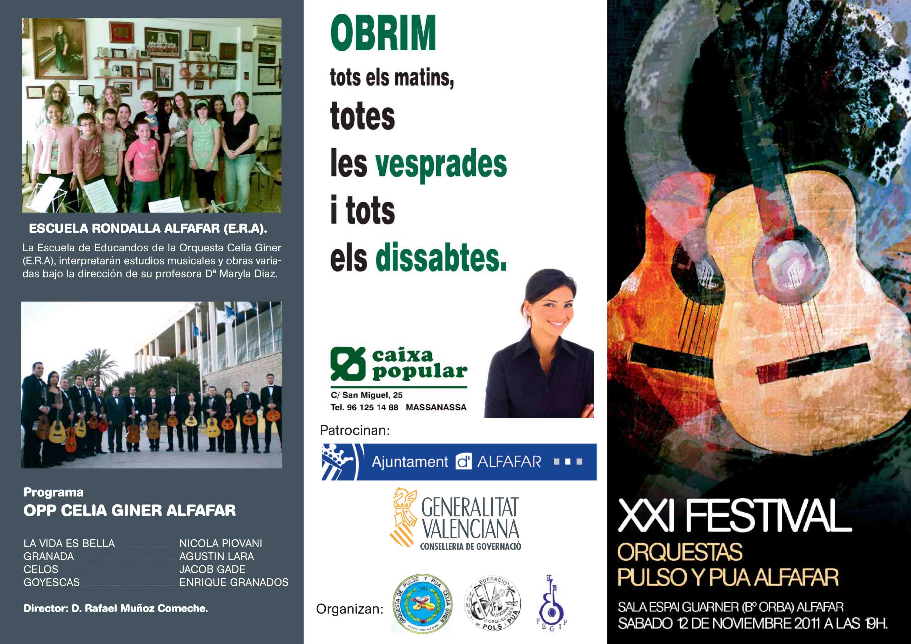 Alfafar el XXI Festival de Orquestas de Pulso y Púa Alfafar el XXI Festival de Orquestas de Pulso y Púa