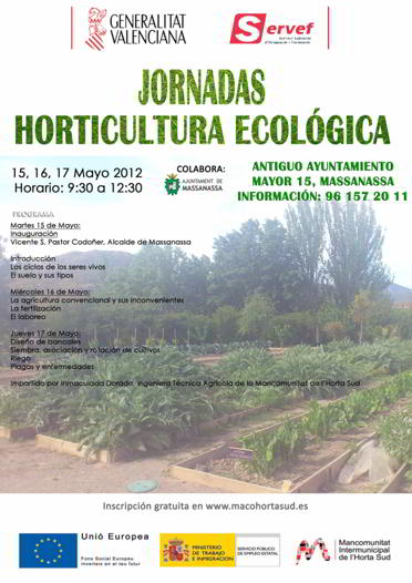cartel_curso horticultura La empleabilidad de la agricultura ecológica en la Comarca de l’Horta Sud
