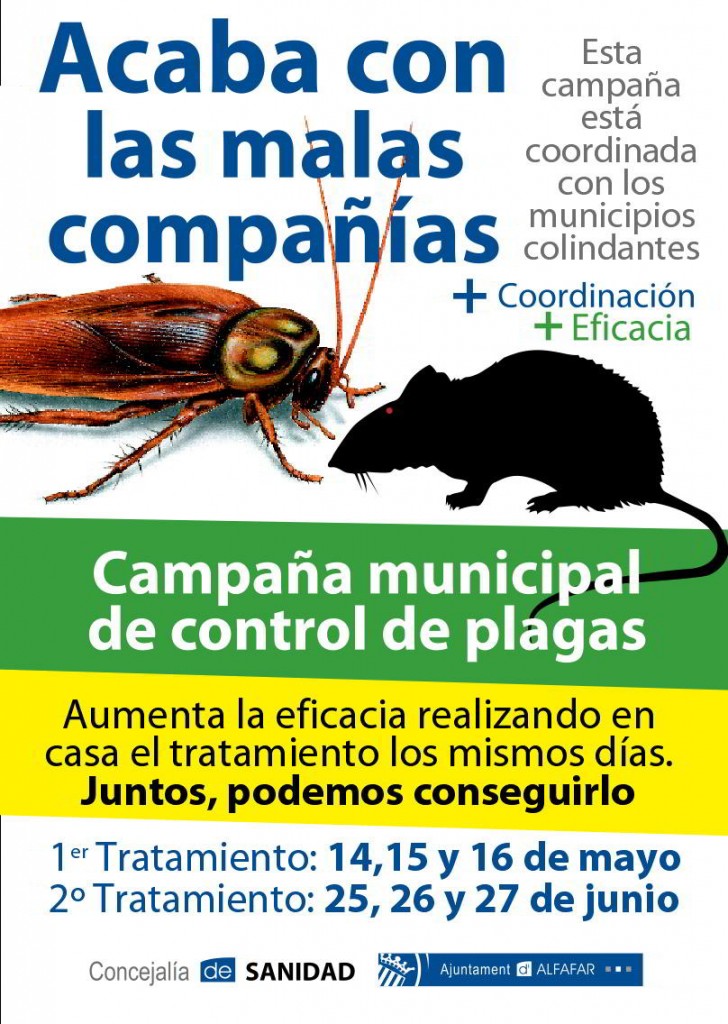 cartel control de plagas alfafar