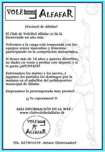 El Club De Voleibol Alfafar inicia la temporada 2012-2013 El Club De Voleibol Alfafar inicia la temporada 2012-2013