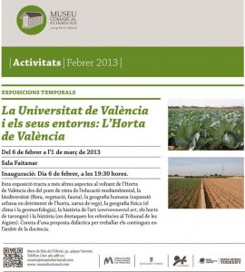 exposición sobre L´Horta de València