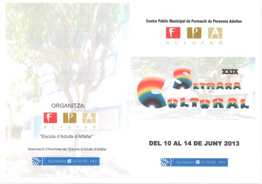 programa-cultural-Escola-Adults-alfafar-2013 Alfafar celebra su XXIX Semana Cultural