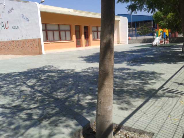 obras de adecuación del patio infantil del CEIP Orba