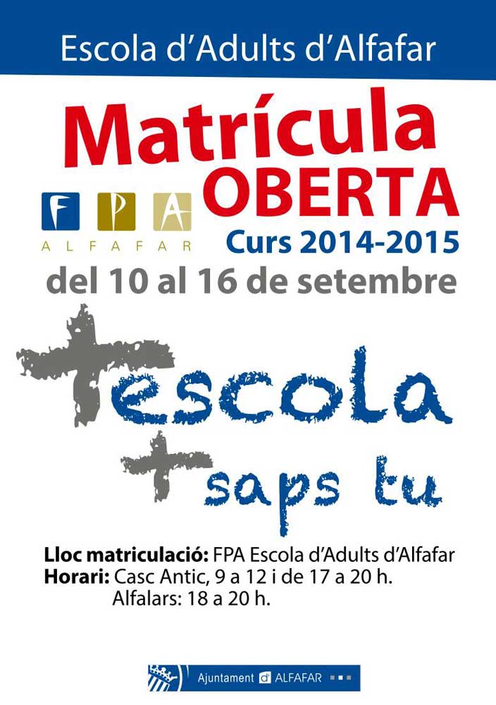 matricula_epa-alfafar-2014 EPA de Alfafar